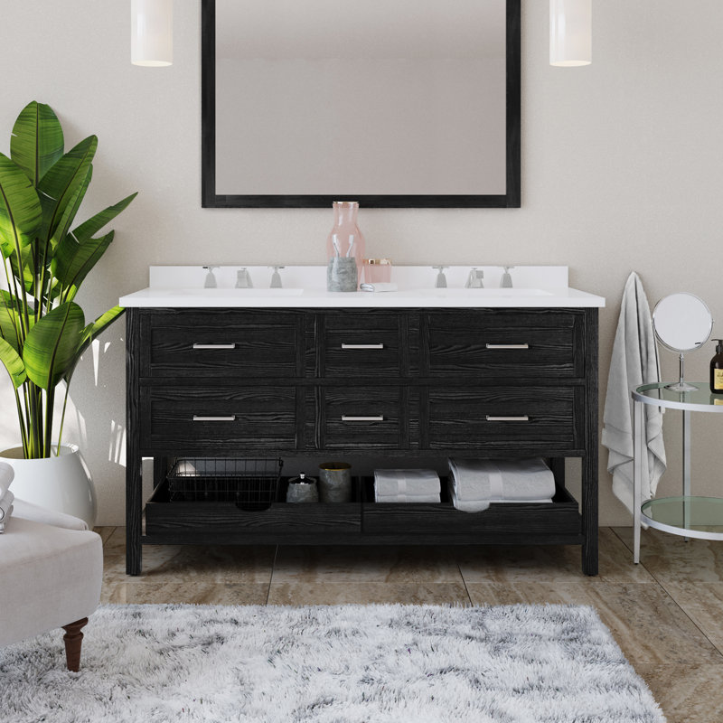 Martha Stewart Perry St Hillcrest 60 Double Bathroom Vanity Set Wayfair