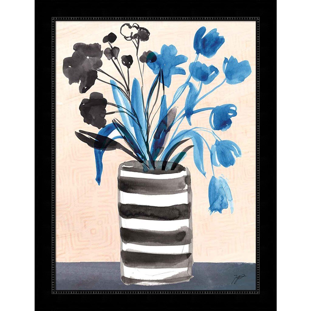 Red Barrel Studio® Blue Blooms by Karyn Panganiban - Picture Frame ...