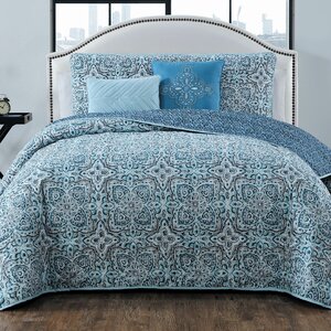 Brookman 5 Piece Reversible Quilt Set