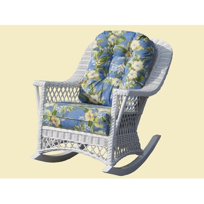Bay Isle Home Rosado Rocking Chair  Color: White, Fabric: Husk Ginger