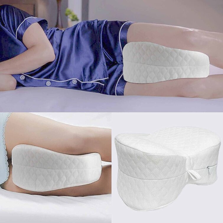 Memory Foam Leg Knee Support Pillow Orthopedic Firm Relief Pain Washable Cover