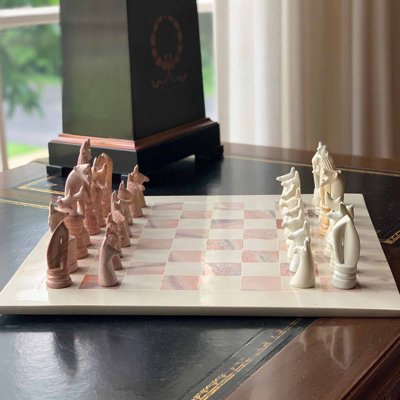 Handmade White Chess Board Game