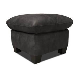 Moree Leather Ottoman By Canora Grey