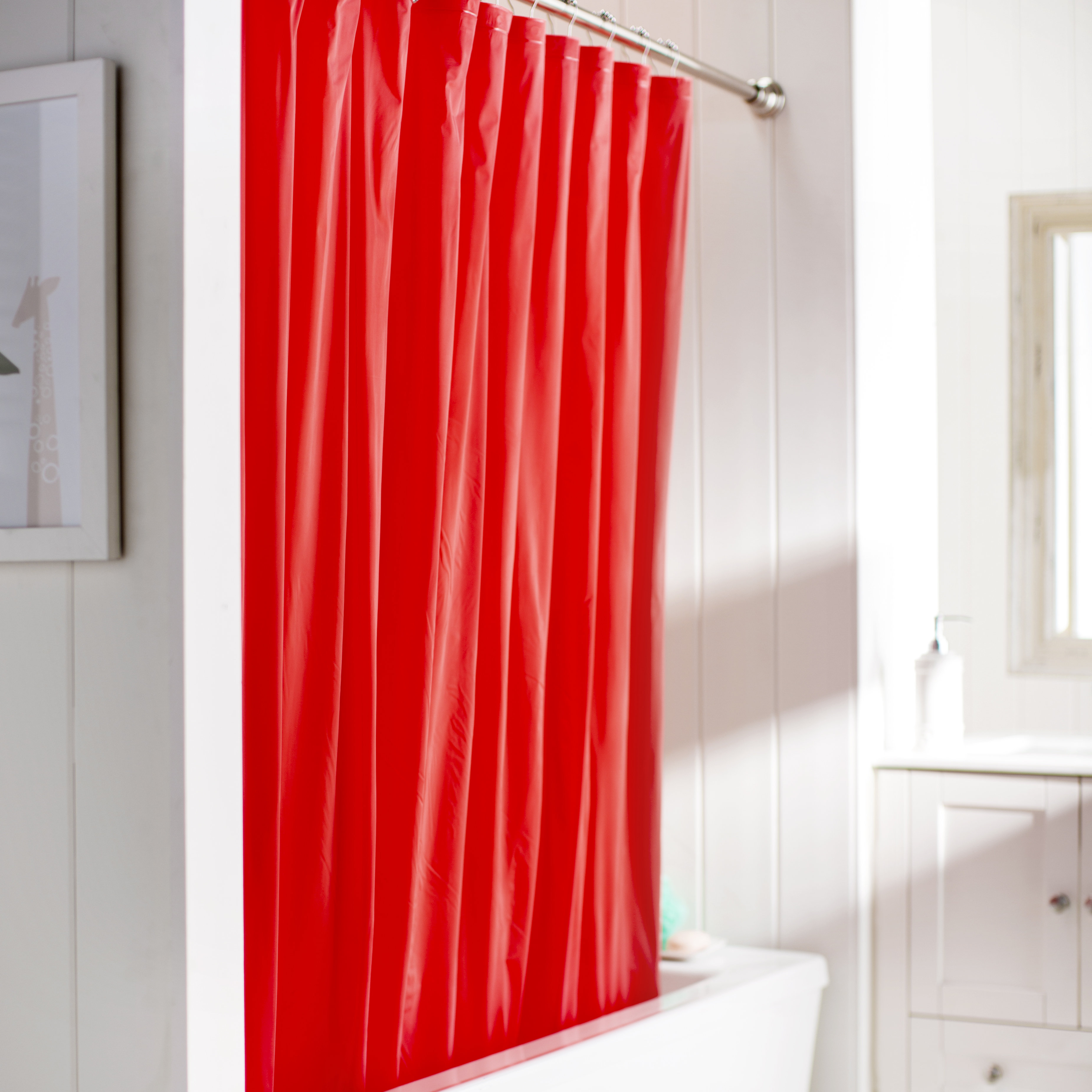 Symple Stuff Amann Vinyl Single Shower Curtain Liner Reviews Wayfair Amann Vinyl Single Shower Curtain Liner