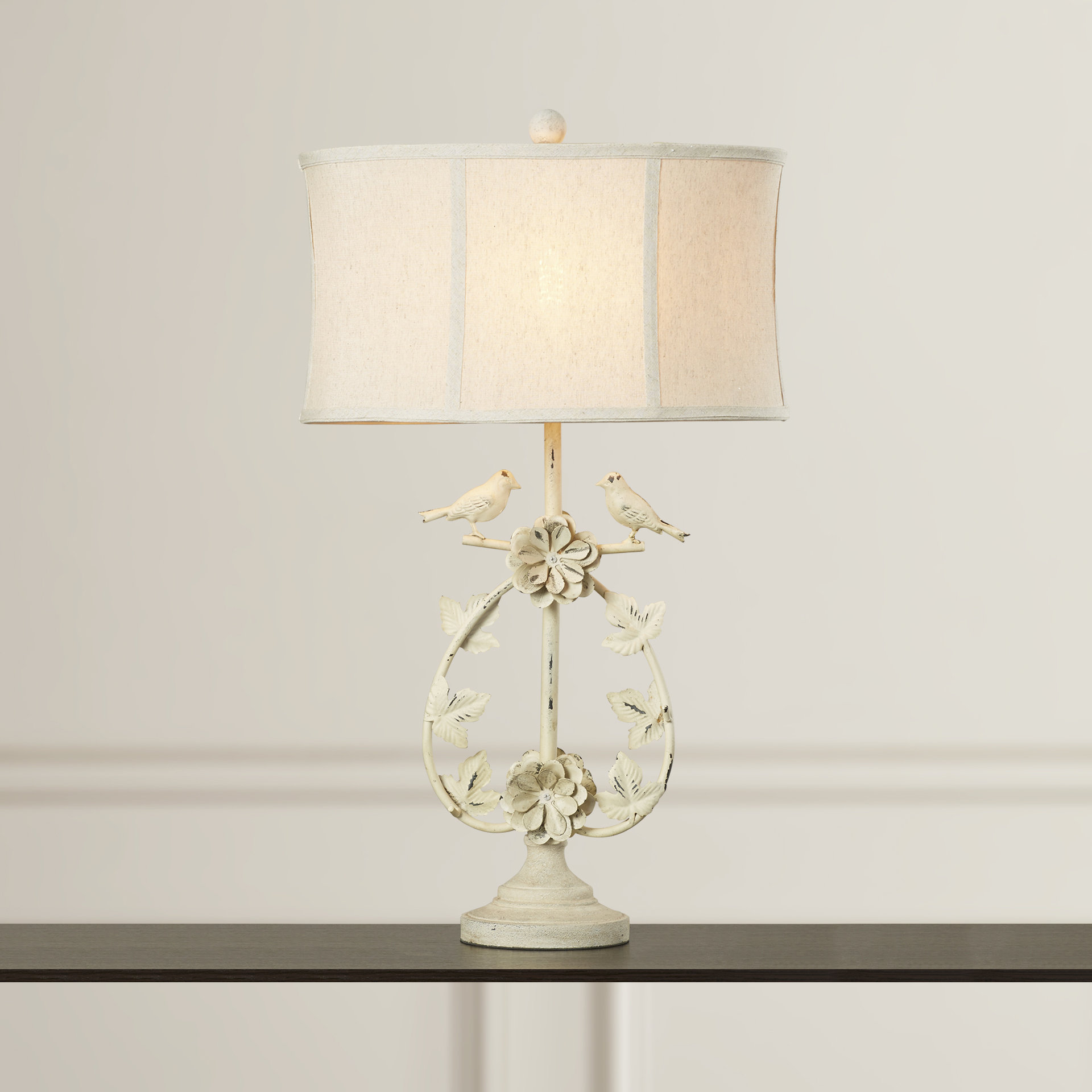 antique white table lamp