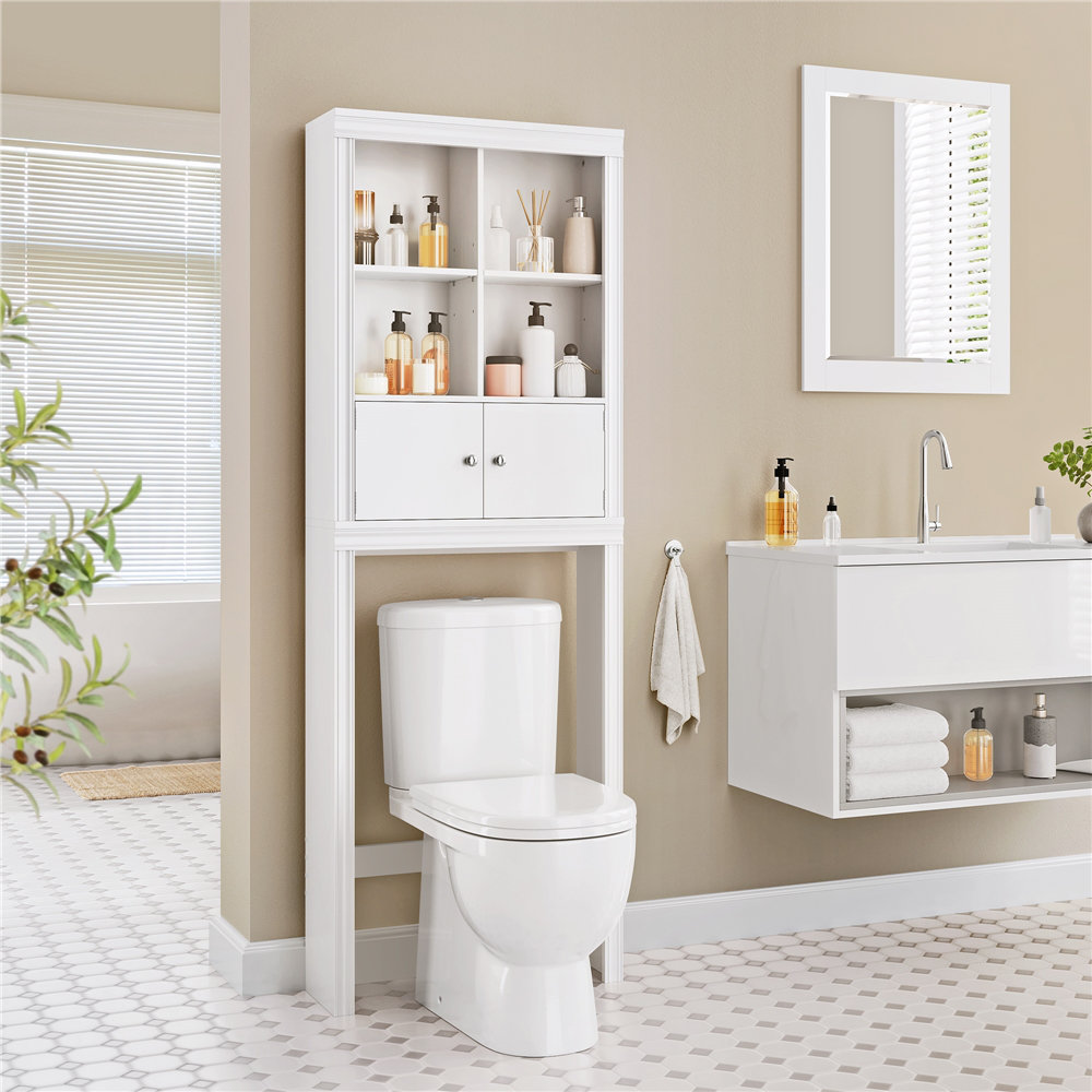 Latitude Run® Freestanding OverTheToilet Storage & Reviews Wayfair