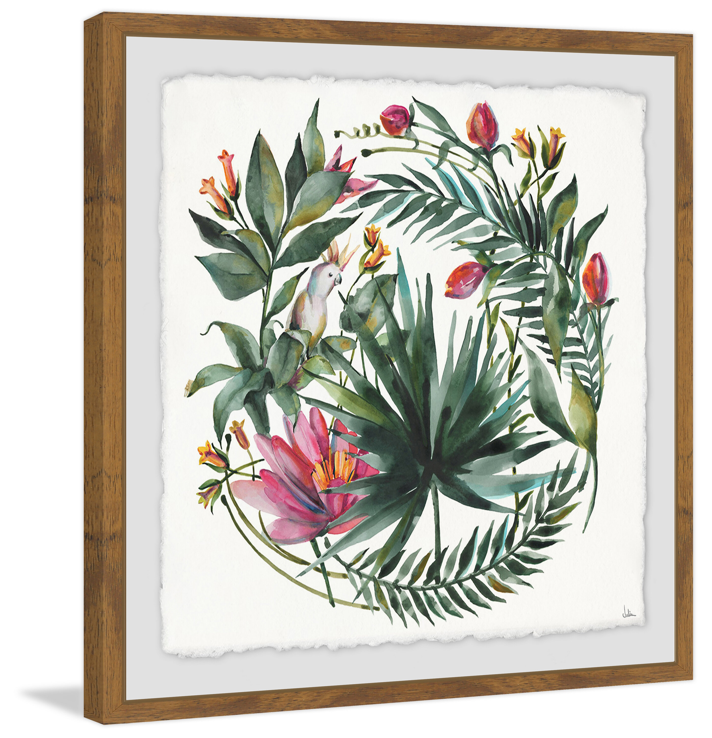 Bay Isle Home Fanciful Foliage by Marmont Hill - Picture Frame Print ...
