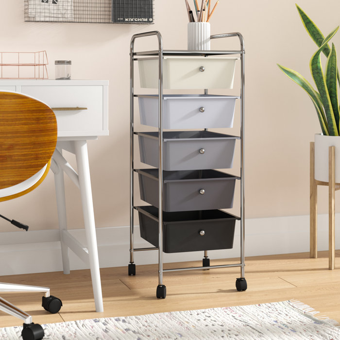 Rebrilliant 5 Drawer Trolley Storage Chest Reviews Wayfair Ca