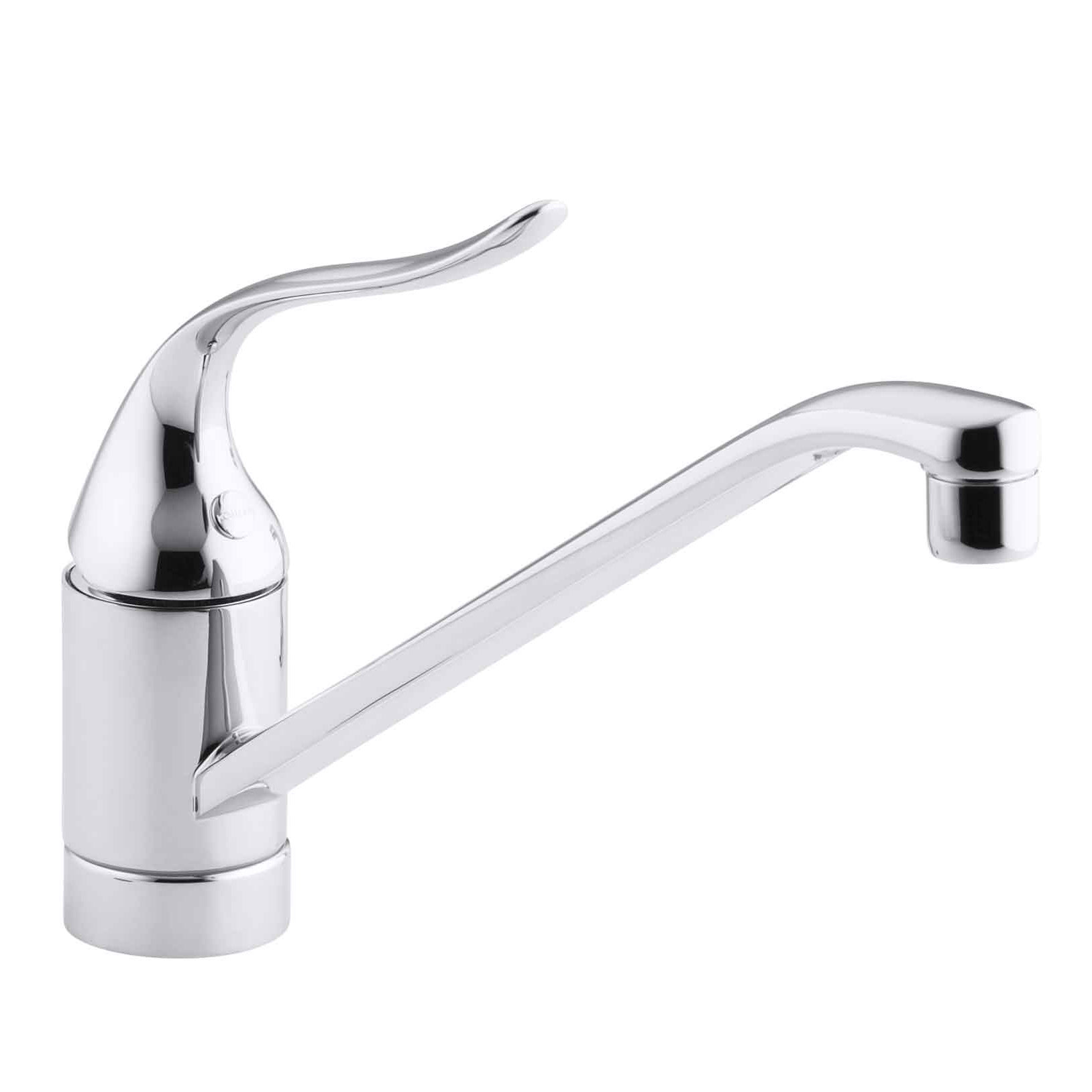 Coralais Single-Hole Kitchen Sink Faucet with 8" Spout, Ground Joints and Lever Handle Coralais Single-Hole Kitchen Sink Faucet with 8" Spout, Ground Joints and Lever Handle