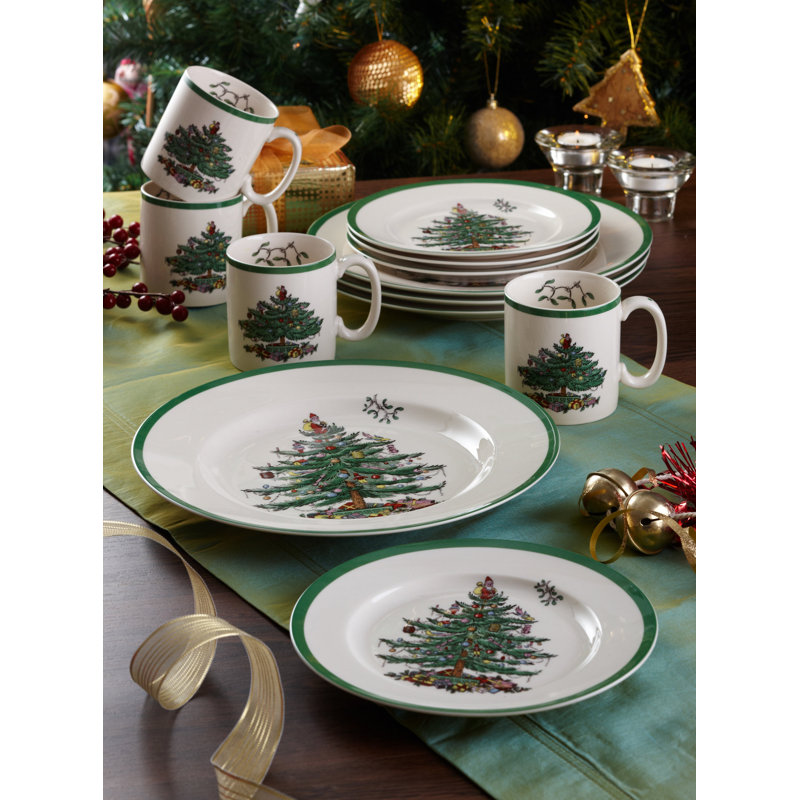 Spode Christmas Tree 12 Piece Dinnerware Set Service For 4 Reviews Wayfair
