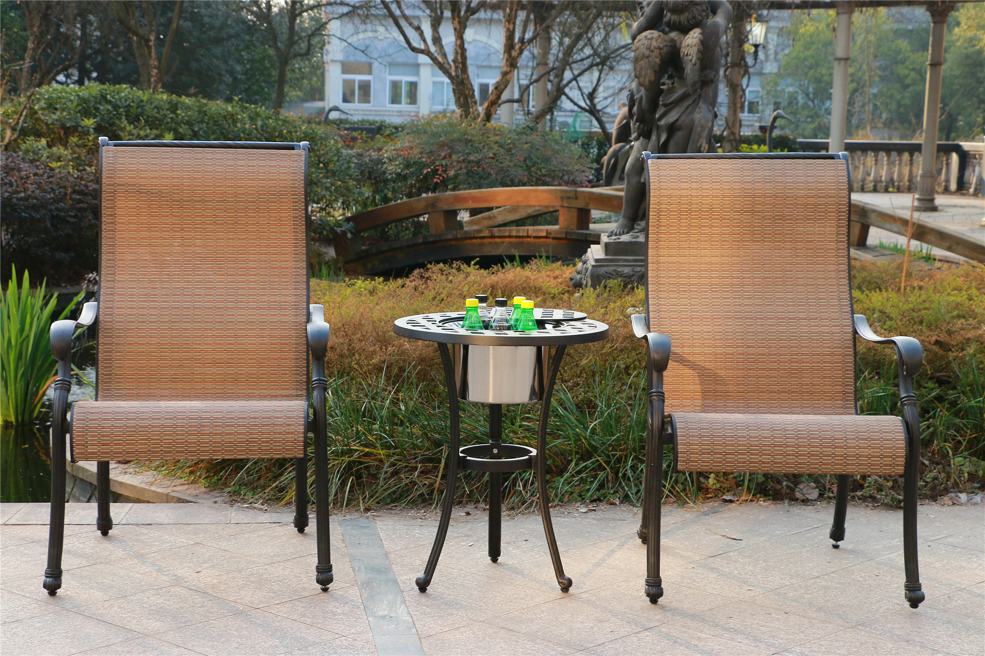 Canora Grey Ballew Aluminum 3 Piece Bistro Set Wayfair