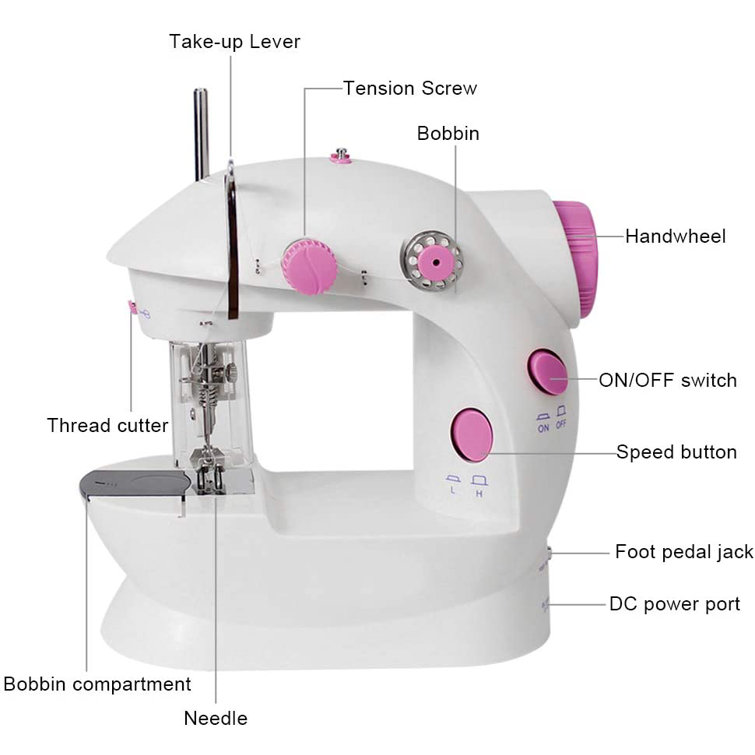 portable sewing machine with case