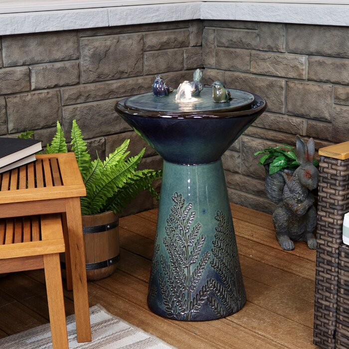 Red Barrel Studio® Ceramic Fountain with Light | Wayfair