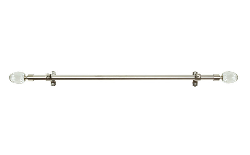 Charlton Home Ventnor Crystal Decorative Curtain Rod And Hardware