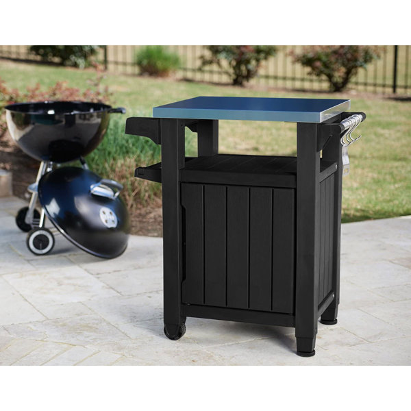 Keter Unity Portable Outdoor Table And Storage Cabinet | Wayfair