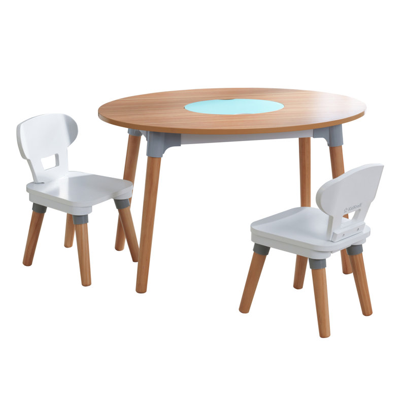 KidKraft Mid Century Kids 3 Piece Activity Table and Chair ...