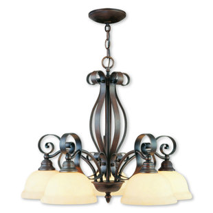 Go to store & view more images Brew Kettle 5-Light Shaded Chandelier by Fleur De Lis Living