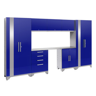 Blue Garage Storage Cabinets You Ll Love Wayfair Ca Performance 2 0 8 Piece Storage Cabinet Set