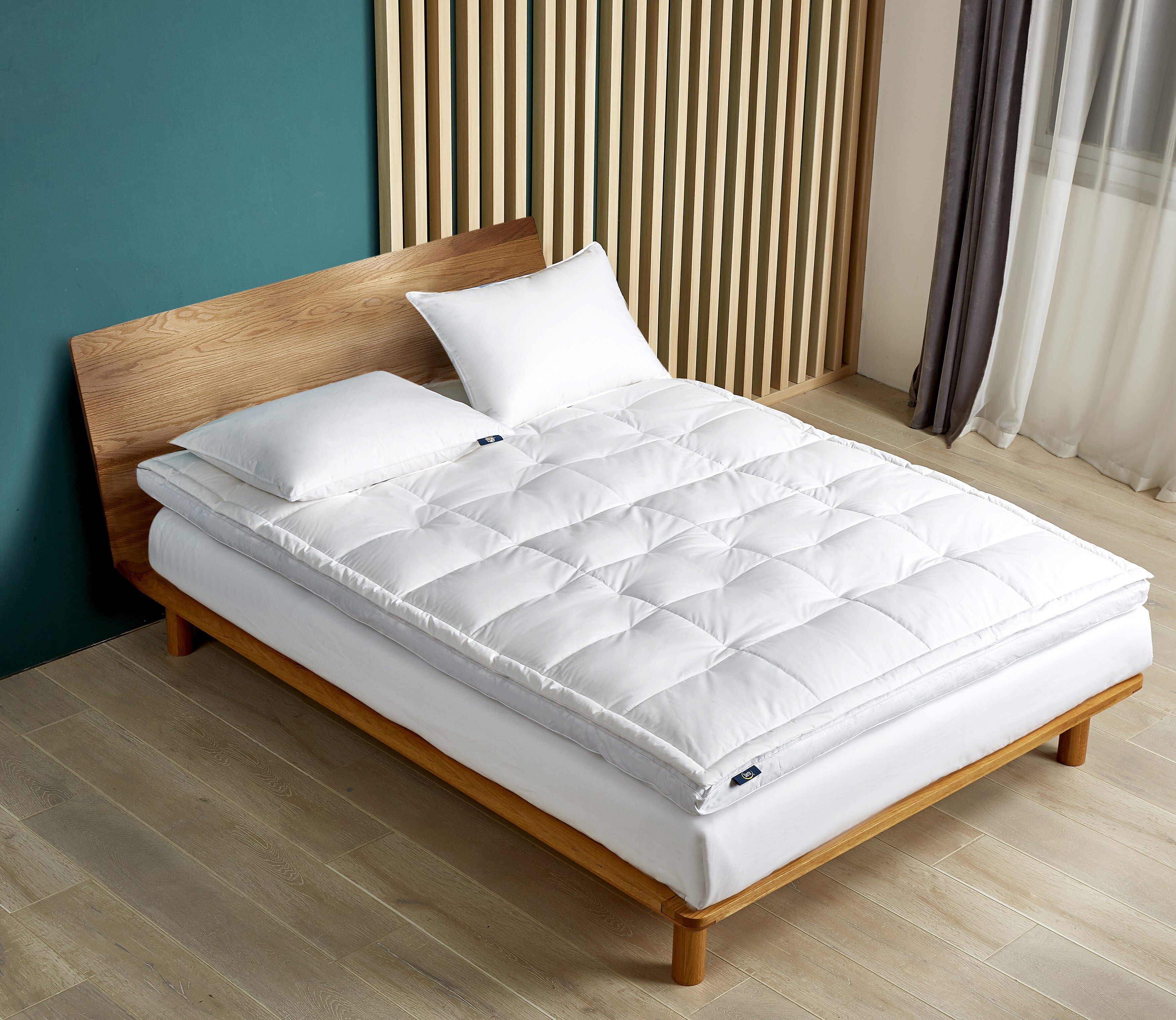 Details about   5" Down Mattress Topper Natural Feather Bed CAL KING Soft Pillow Top 100% Cotton 