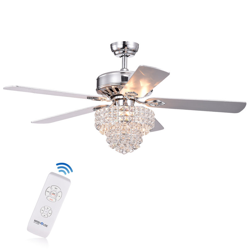House Of Hampton 52 Gale 5 Blade Ceiling Fan With Remote Light Kit 52 Gale 5 Blade Ceiling Fan With Remote Light Kit Included