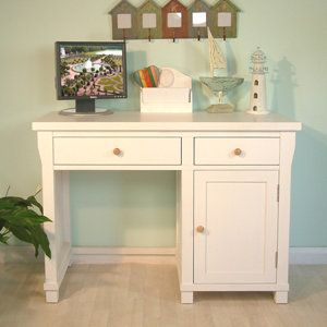 White Bedroom Desk Wayfair Co Uk Hampton White Painted Computer Desk