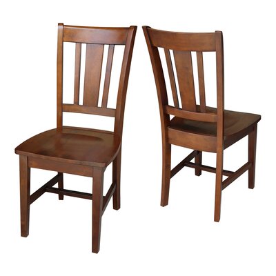 Malcolm Solid Wood Dining Chair August Grove Color Espresso