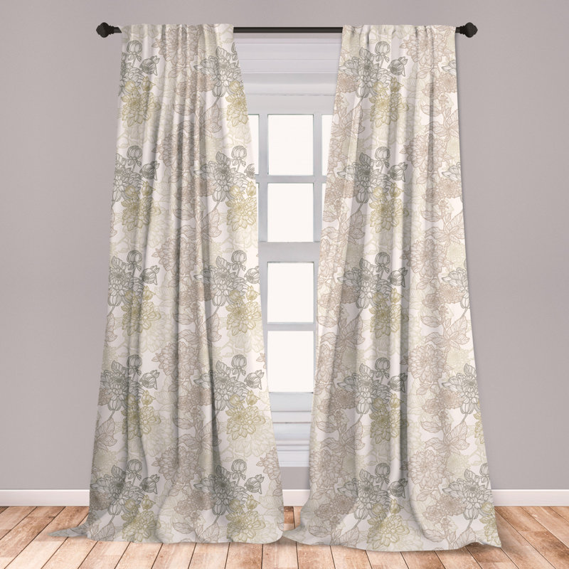 East Urban Home Ambesonne Vintage Curtains Pattern Of