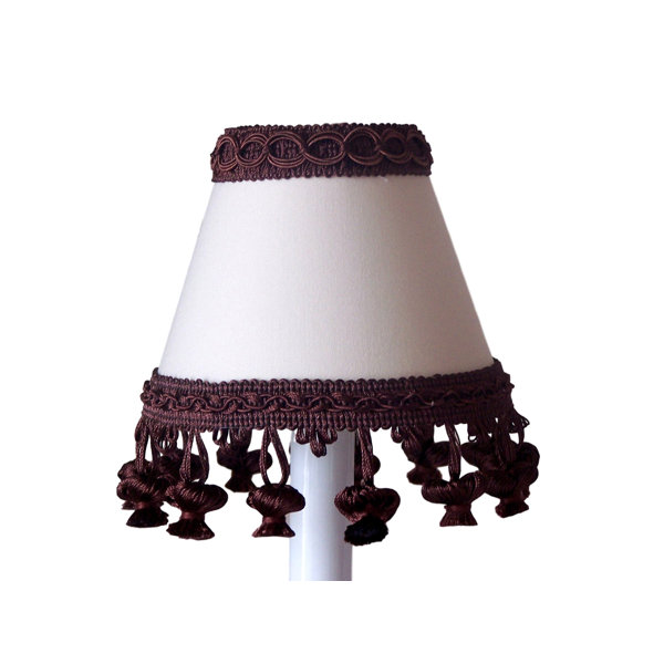 Silly Bear Chocolate Muffin Mix 7 H Fabric Empire Lamp Shade Screw On In Brown White Wayfair