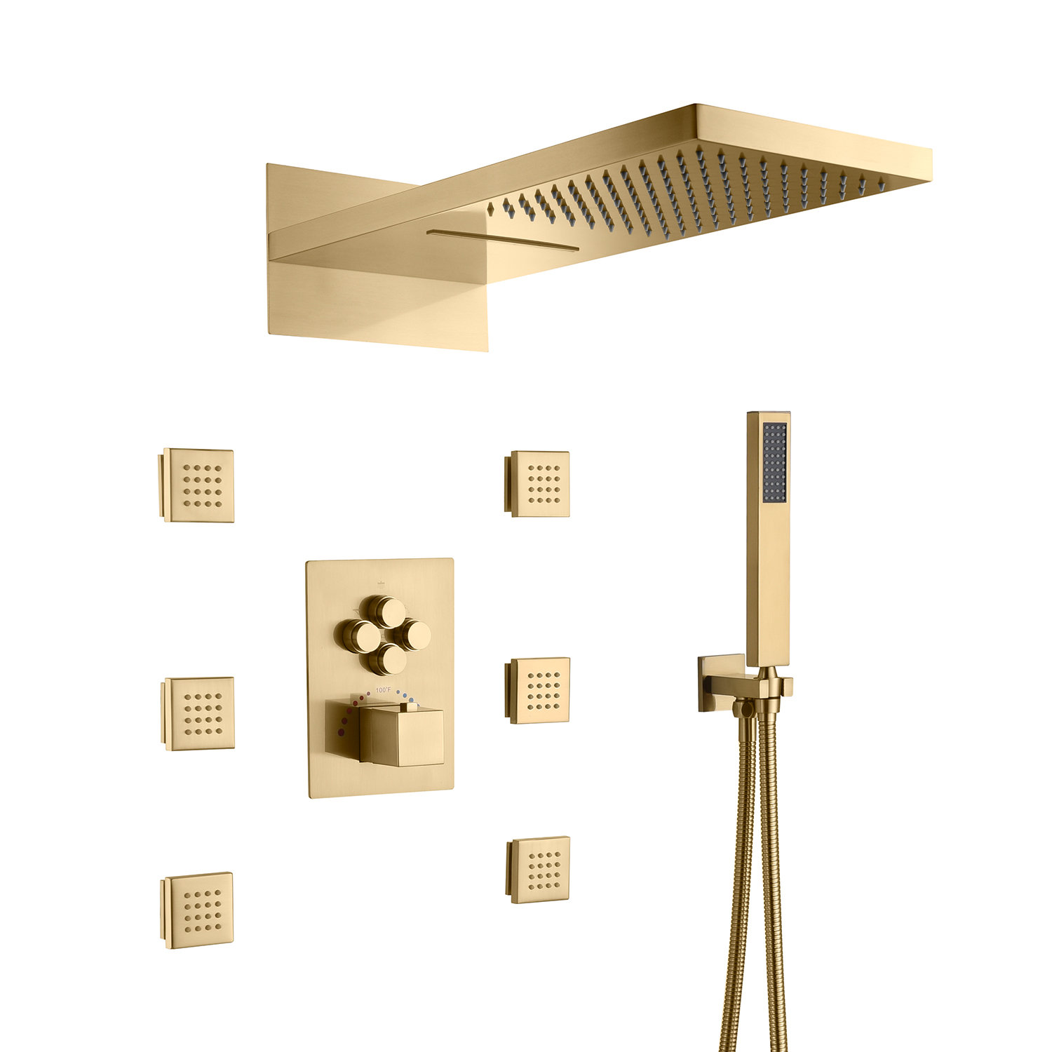 Wonderland America Thermostatic Complete Shower System with RoughIn