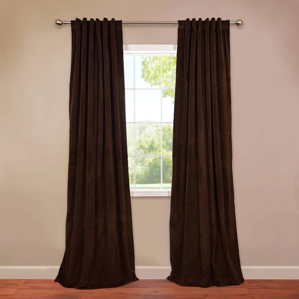 Dark Brown Velvet Curtains Wayfair