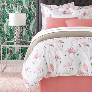 Flamingo Bedding Wayfair Flamingos Single Duvet Cover