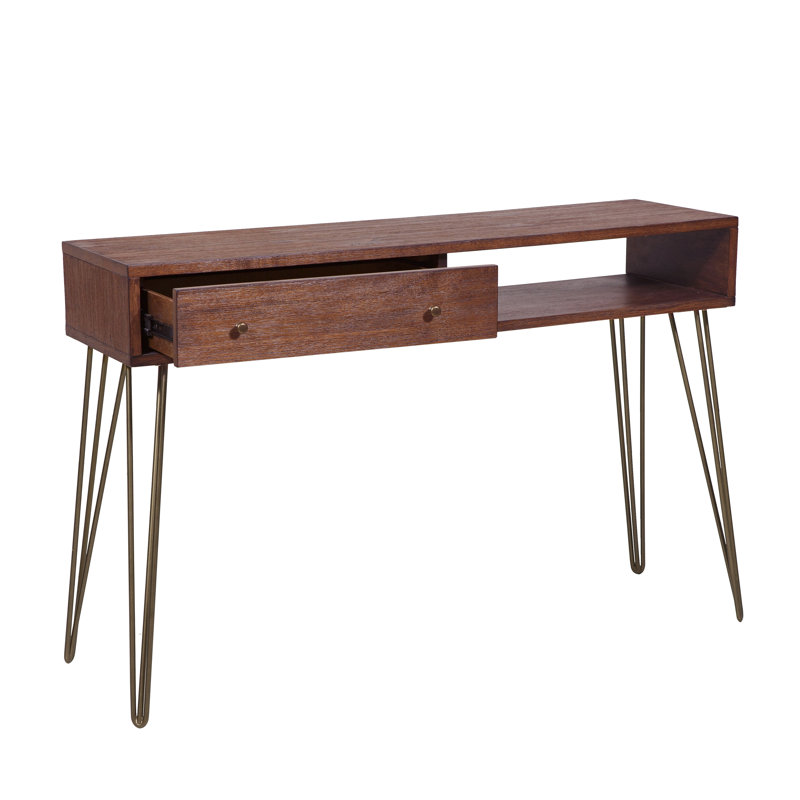 Larock Mid Century 1 Drawer Storage Console Table Reviews Joss