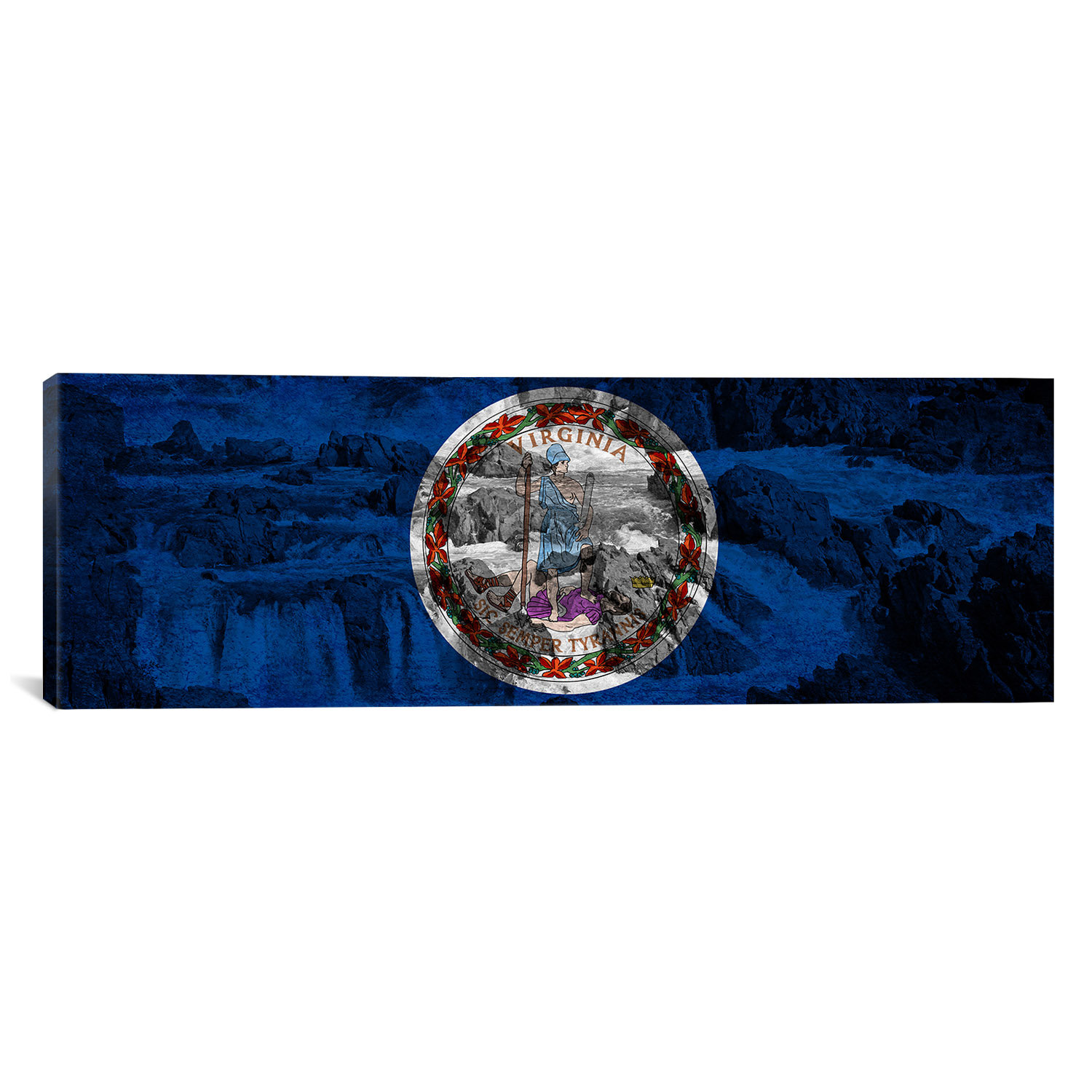 Winston Porter Flags Virginia Great Falls Park Panoramic Graphic Art On Canvas Wayfair