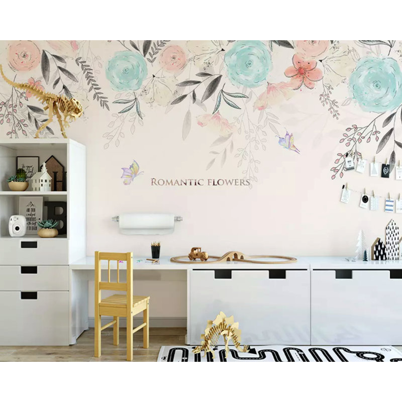 Gk Wall Design Vintage Flower Soft Blossom Textile Wallpaper Wayfair