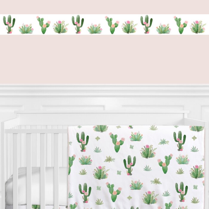 Cactus Floral 15 L X 6 W Wallpaper Border