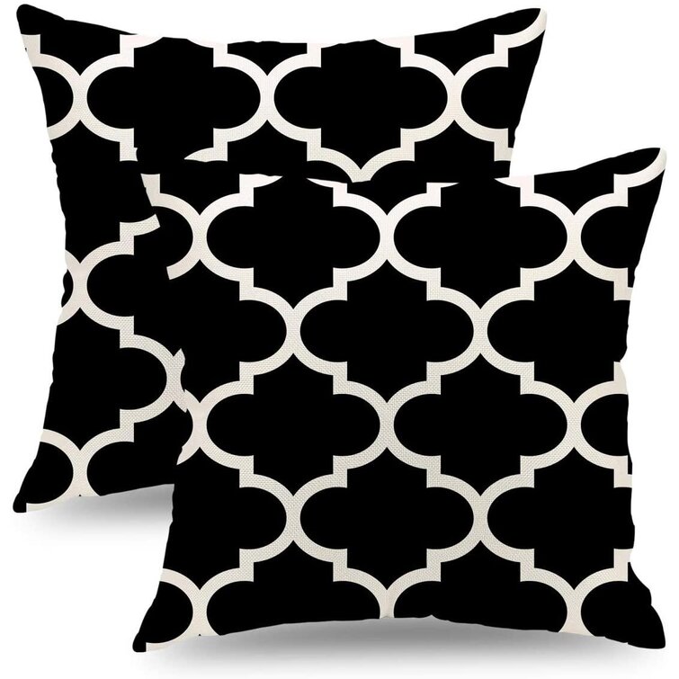 Black & White Geometric Throw Cover Pillow Cushion Square Case Decor Dazzling