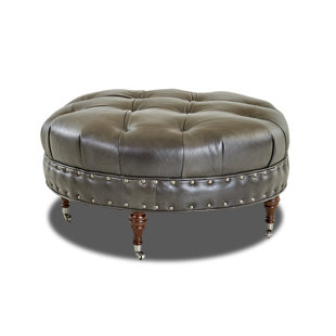 Crabtree Leather Cocktail Ottoman By Darby Home Co