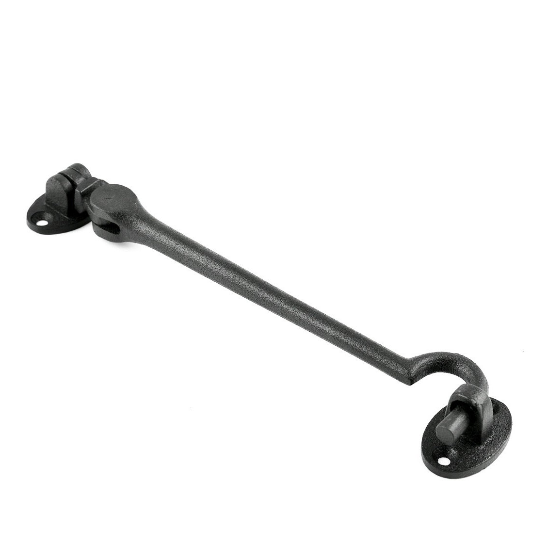 Renovators Supply Cabin Privacy Hook Eye Latch Black Iron 7.25 Inch Set of 3