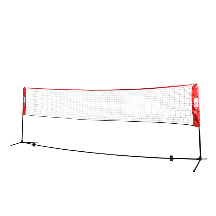 Foldable Tennis Volleyball Net Stand Beach Sport Badminton Holder W/ Stand Bag