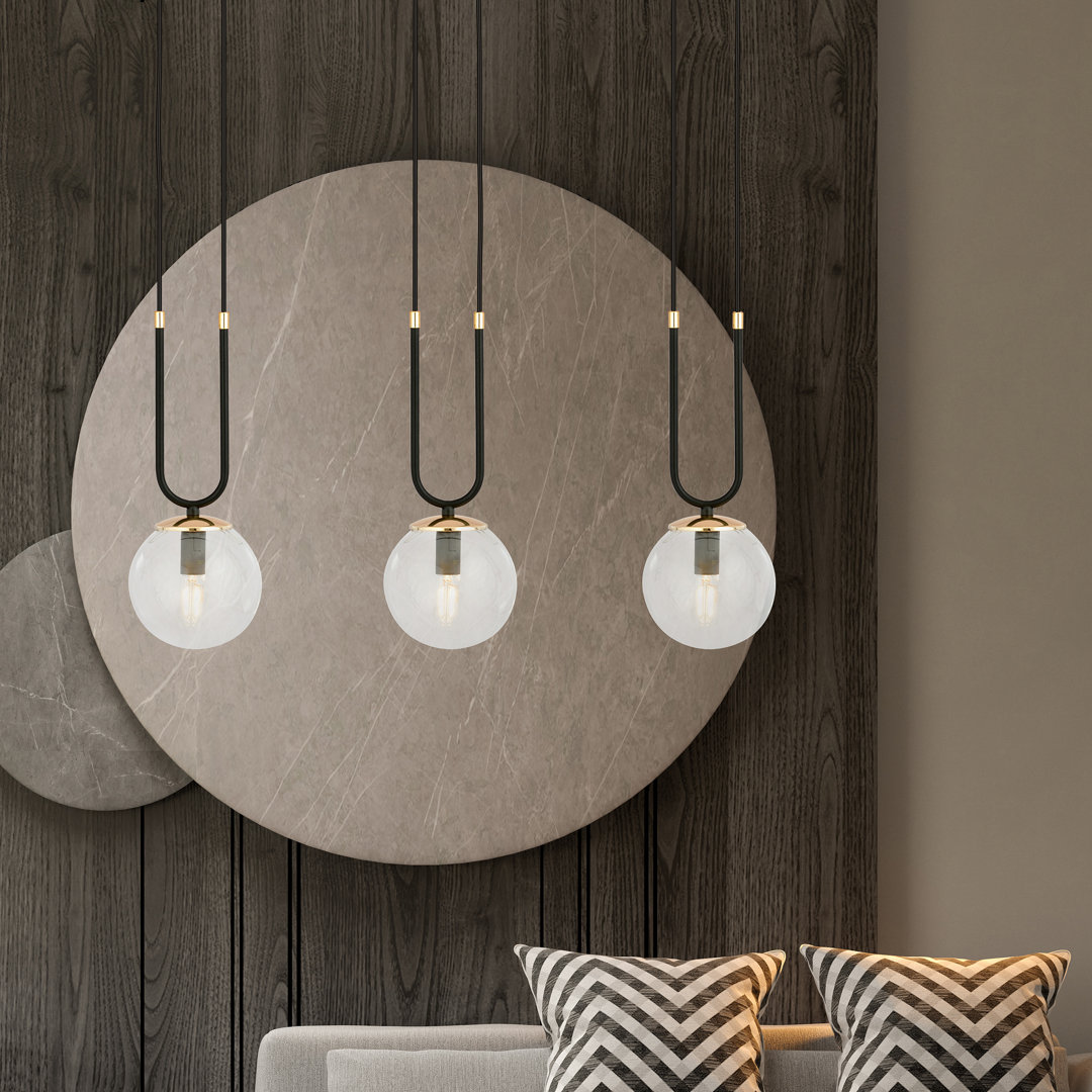 EMIBIG Lighting Kugel-Pendelleuchte 3-flammig Glam