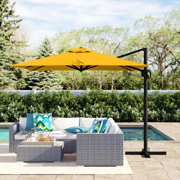 Sol 72 Outdoor Carlisle 8 5 Square Cantilever Sunbrella Umbrella Reviews Wayfair