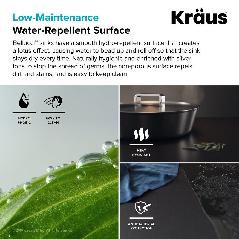 Kraus Bellucci Ceramtek 33 L X 21 W Farmhouse Apron Kitchen Sink