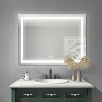iropro 700x1000mm Illuminated LED Bathroom Bluetooth Mirror with LED Lights Backlit Bluetooth Mirror Wall Mounted Bathroom Vanity Mirror with Demister Pad,Touch Sensor Dimmable Button 