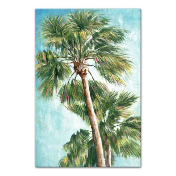 Bay Isle Home Tropical Palm Trees - Wrapped Canvas Print | Wayfair