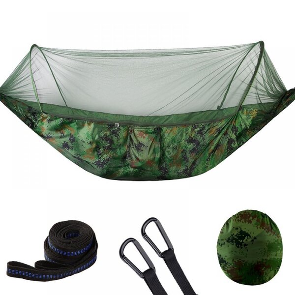300KGS Portable Double Person Camping Hammock Tent with Mosquito Net Hanging Bed 