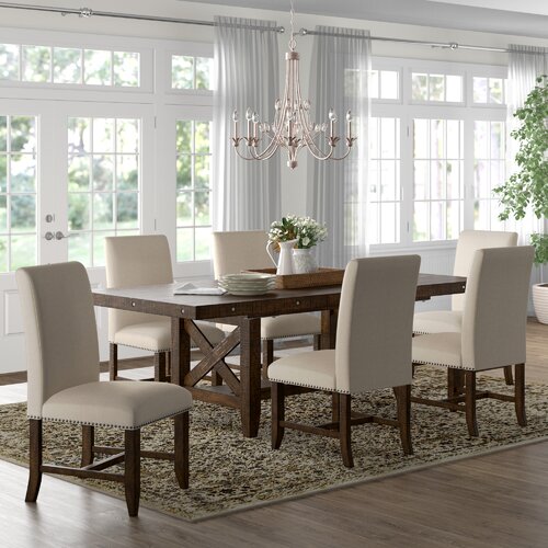 Three Posts™ Melstone 7 Piece Dining Set & Reviews | Wayfair