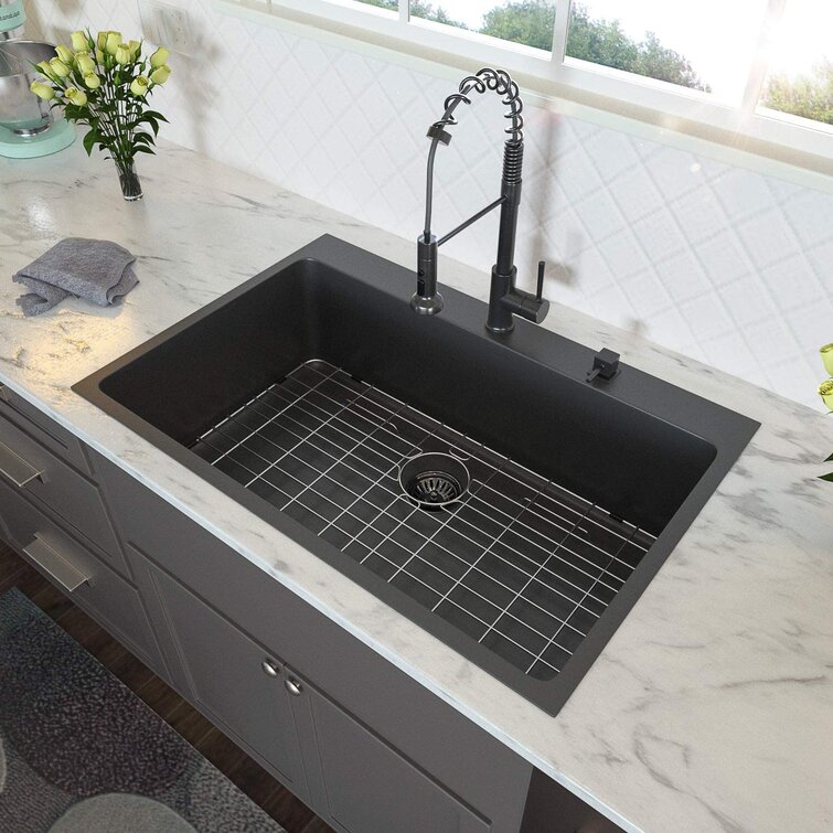 Berkalash Stainless Steel Kitchen Sink Rectangle Built-in Kitchen Sink Set with Vegetable Drain 50 x 36 x 22 cm