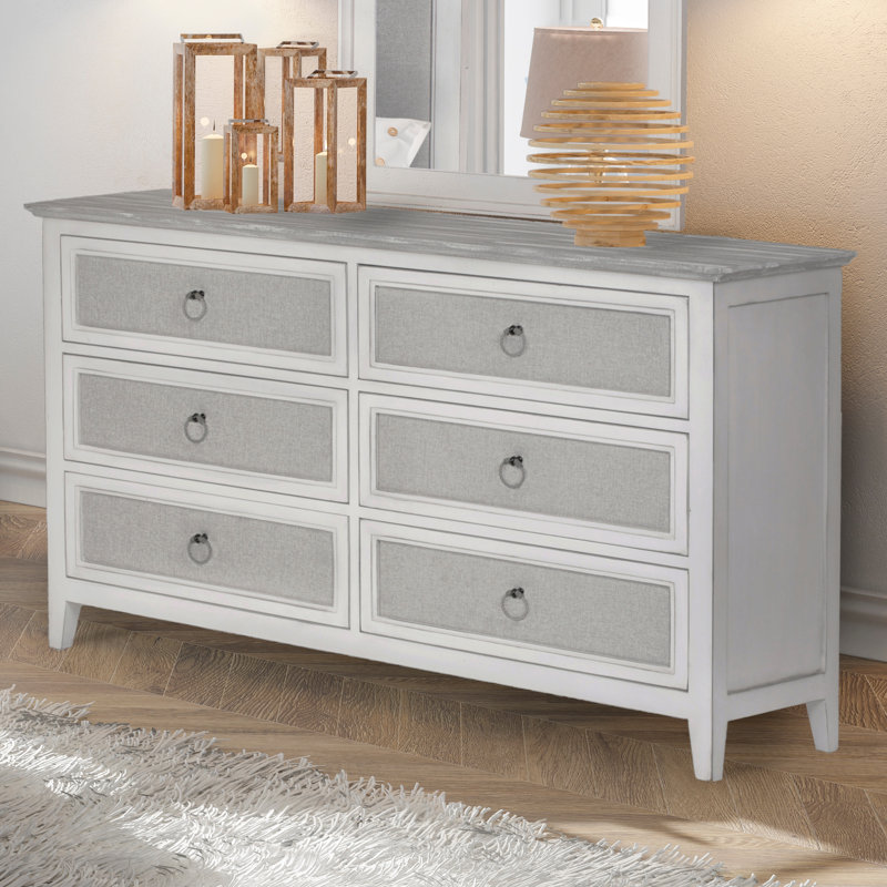 Rosecliff Heights Juliet Island 6 Drawer Dresser With Mirror Wayfair