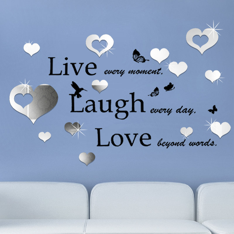 17 Stories Crystal Romantic Hearts Mirror Wall Art And Classic
