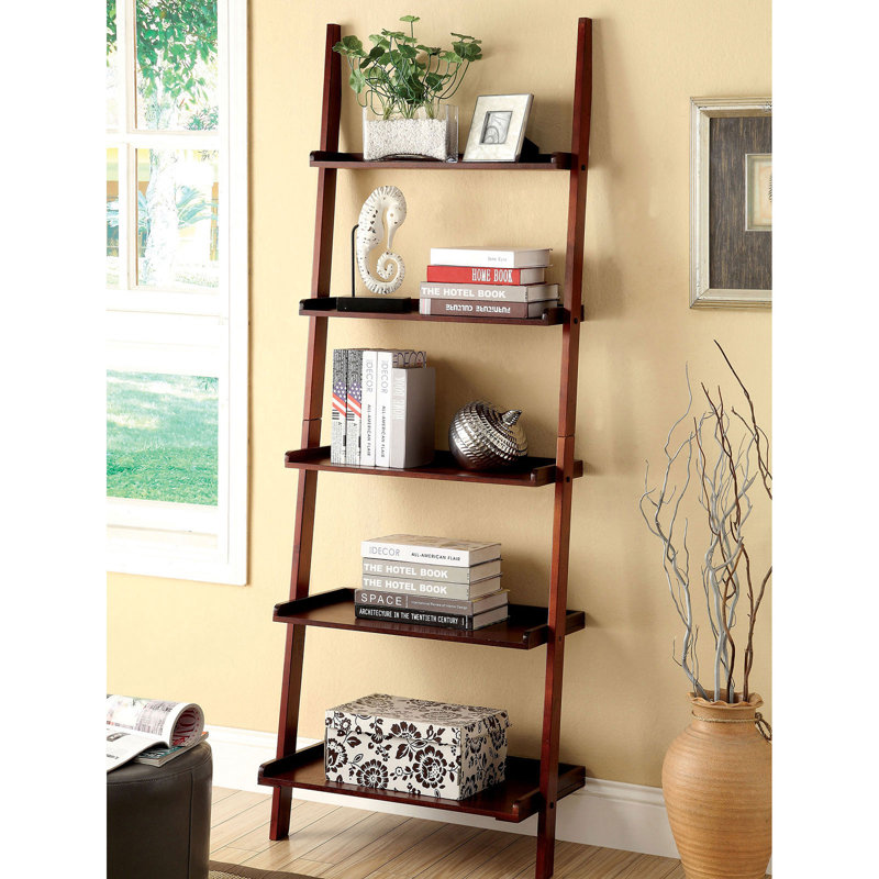 Ebern Designs Herron 72 H X 25 W Solid Wood Ladder Bookcase Reviews Wayfair